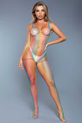 Sweet Revenge Bodystocking - Queen Size - Rainbow Luxe Ember Essentials
