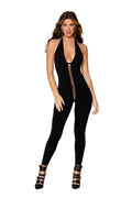 Catsuit Bodystocking - One Size - Black Luxe Ember Essentials
