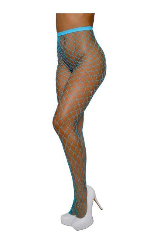 Pantyhose Fence Net - Os - Neon Blue Luxe Ember Essentials