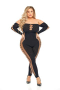 Bodystocking - Queen Size - Black Luxe Ember Essentials