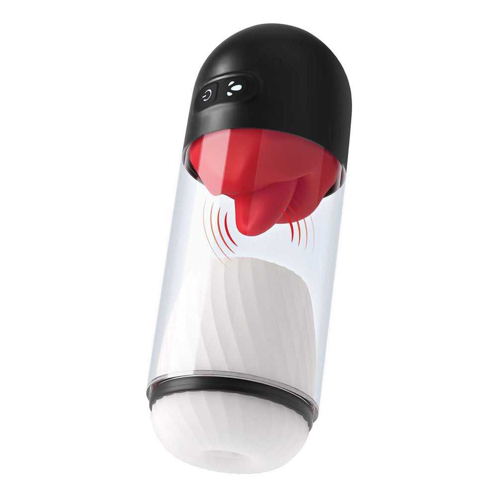 Delite Masturbator With Tongue Action - White Luxe Ember Essentials