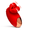 "Mini Kisses Kissing & Vibrating Clitoral Stimulator Red AH907"