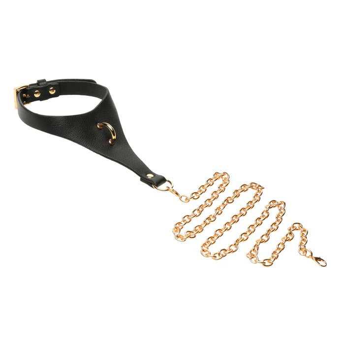 Captivate Collar With Body Chain - Black Luxe Ember Essentials