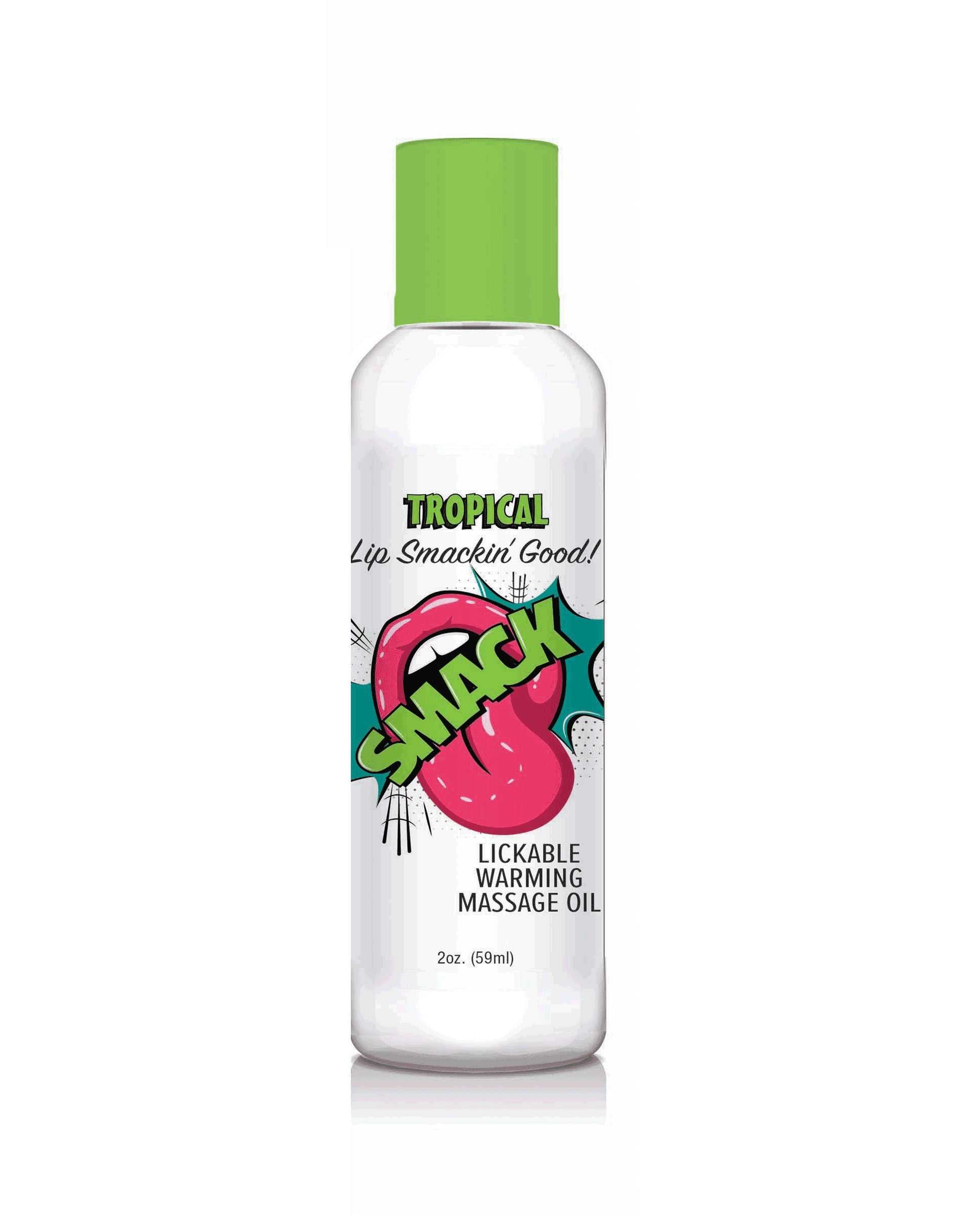 Smack Warming and Lickable Massage Oil - Tropical 2 Oz Luxe Ember Essentials