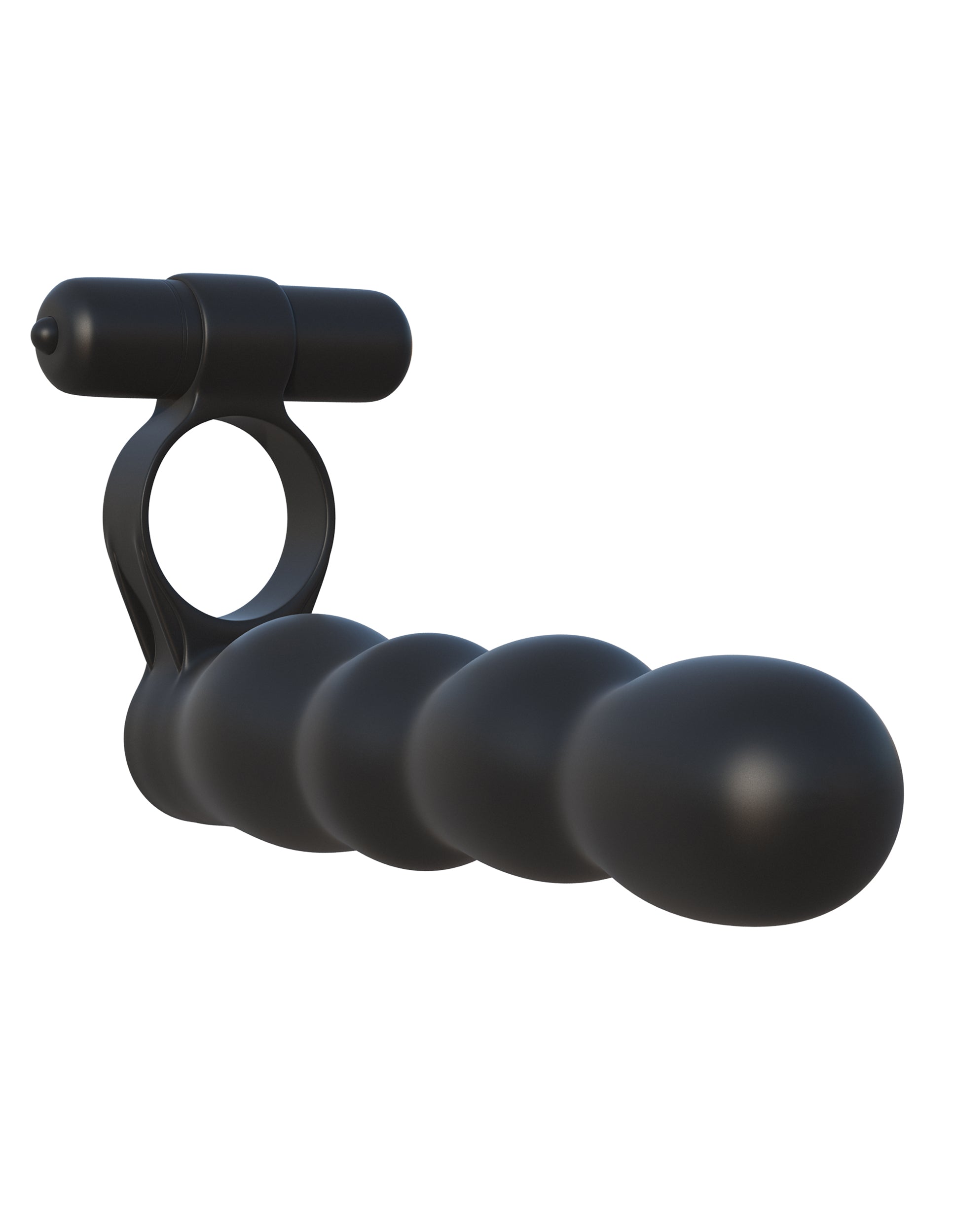 Fantasy C-Ringz Posable Partner Double Penetrator - Black Luxe Ember Essentials