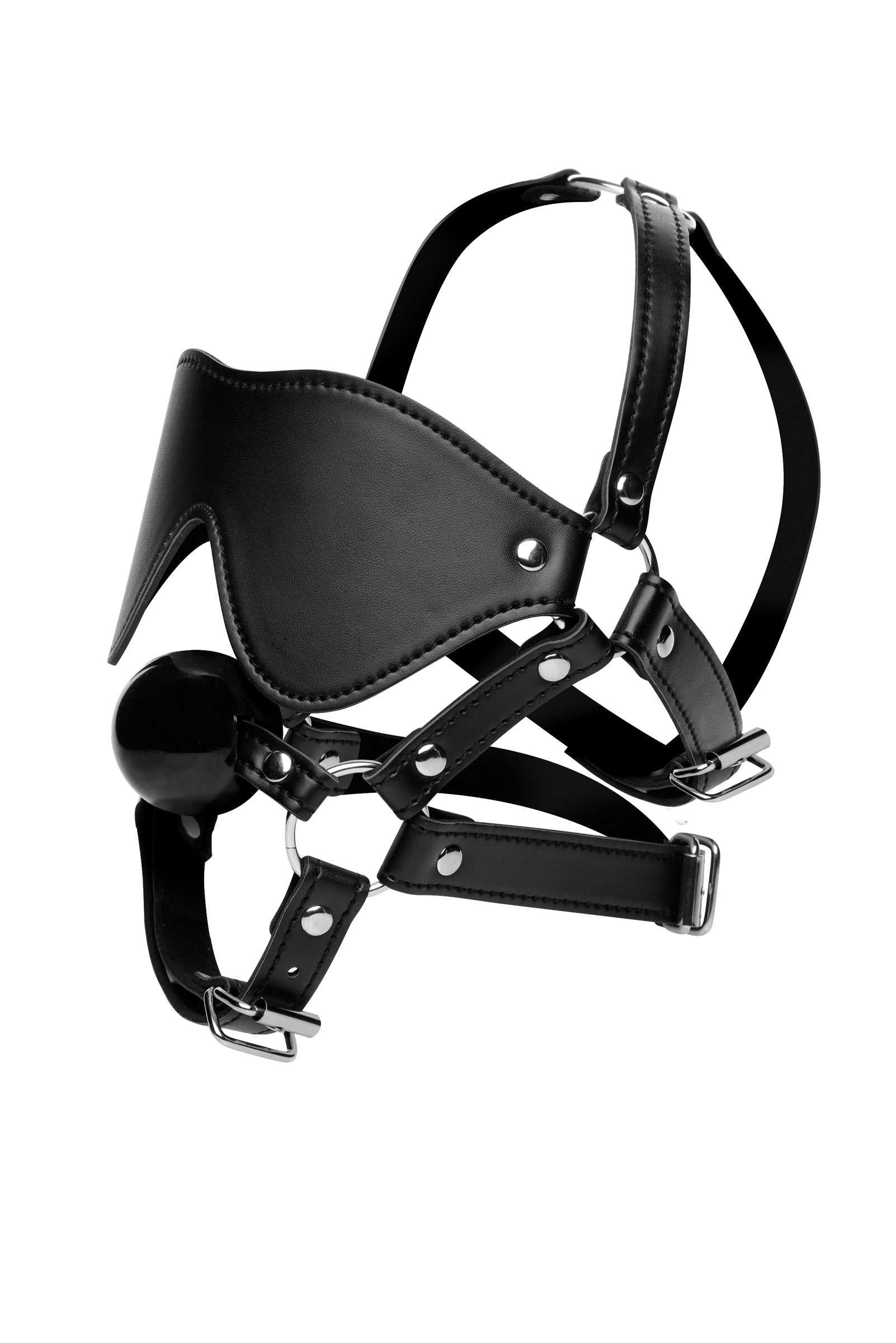 Blindfold Harness and Ball Gag Luxe Ember Essentials