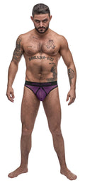 Airotic Mesh Enhancer Thong - Purple - S/m Luxe Ember Essentials