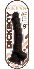Dickboy - Skins - Dildo With Balls - 9 Inch - Chocolate Dick Lovers Luxe Ember Essentials
