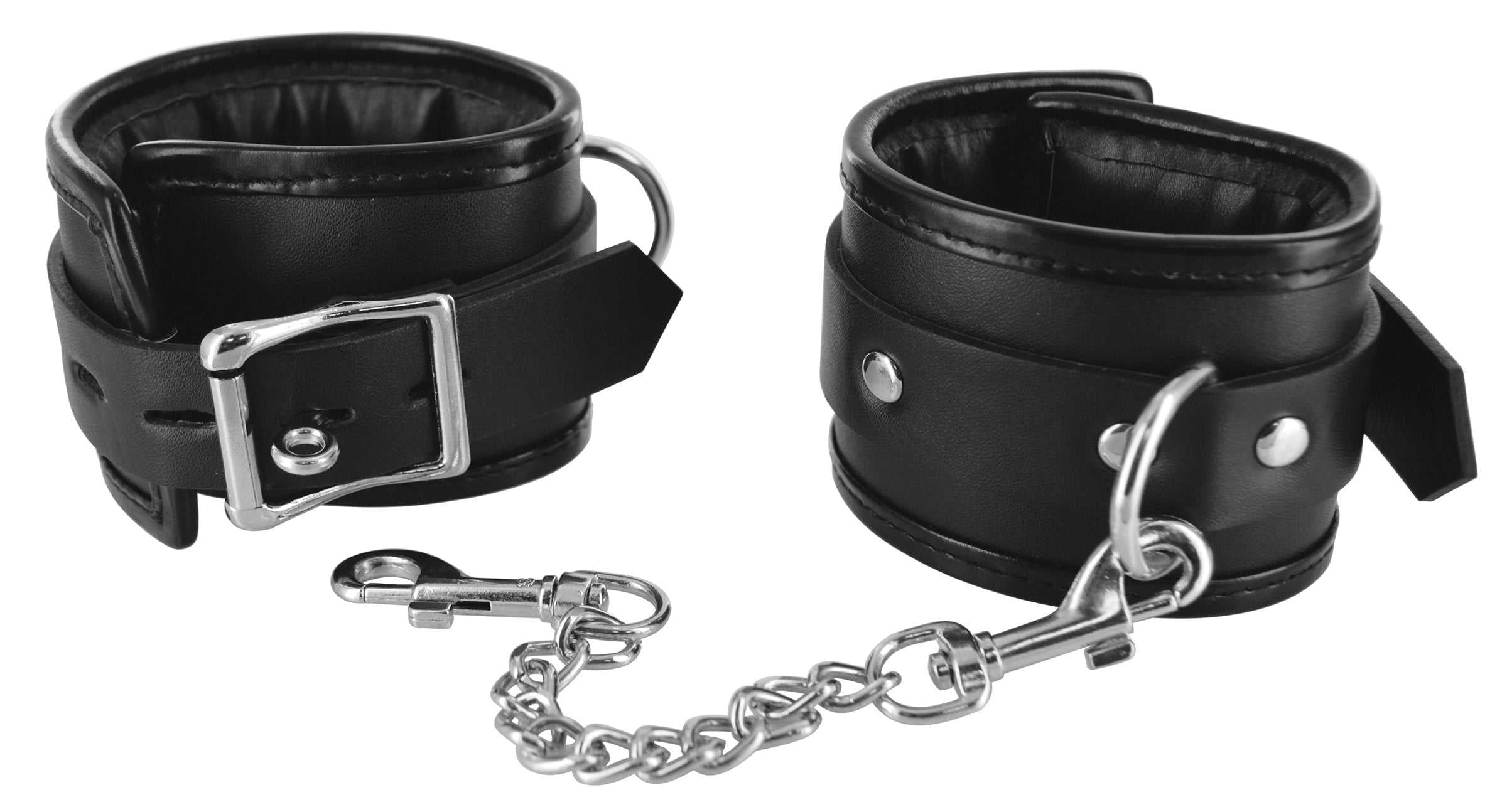Locking Padded Wrist Cuffs W/chain Luxe Ember Essentials