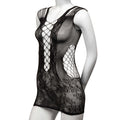Scandal Plus Size Peek-a-Boo Mini Dress - Plus Size - Black Luxe Ember Essentials