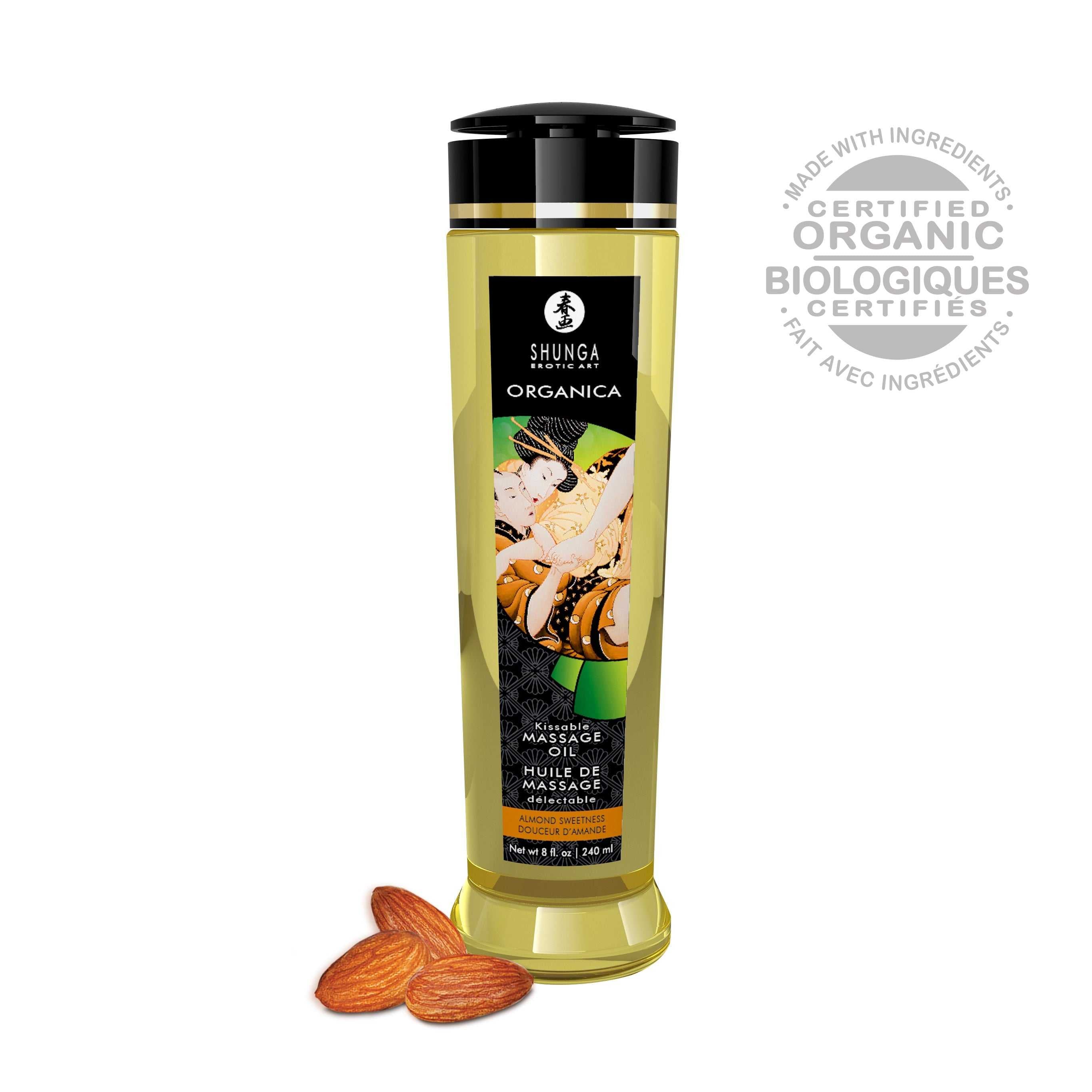 Organica Massage Oils - Almond Sweetness - 8 Fl. Oz. Luxe Ember Essentials