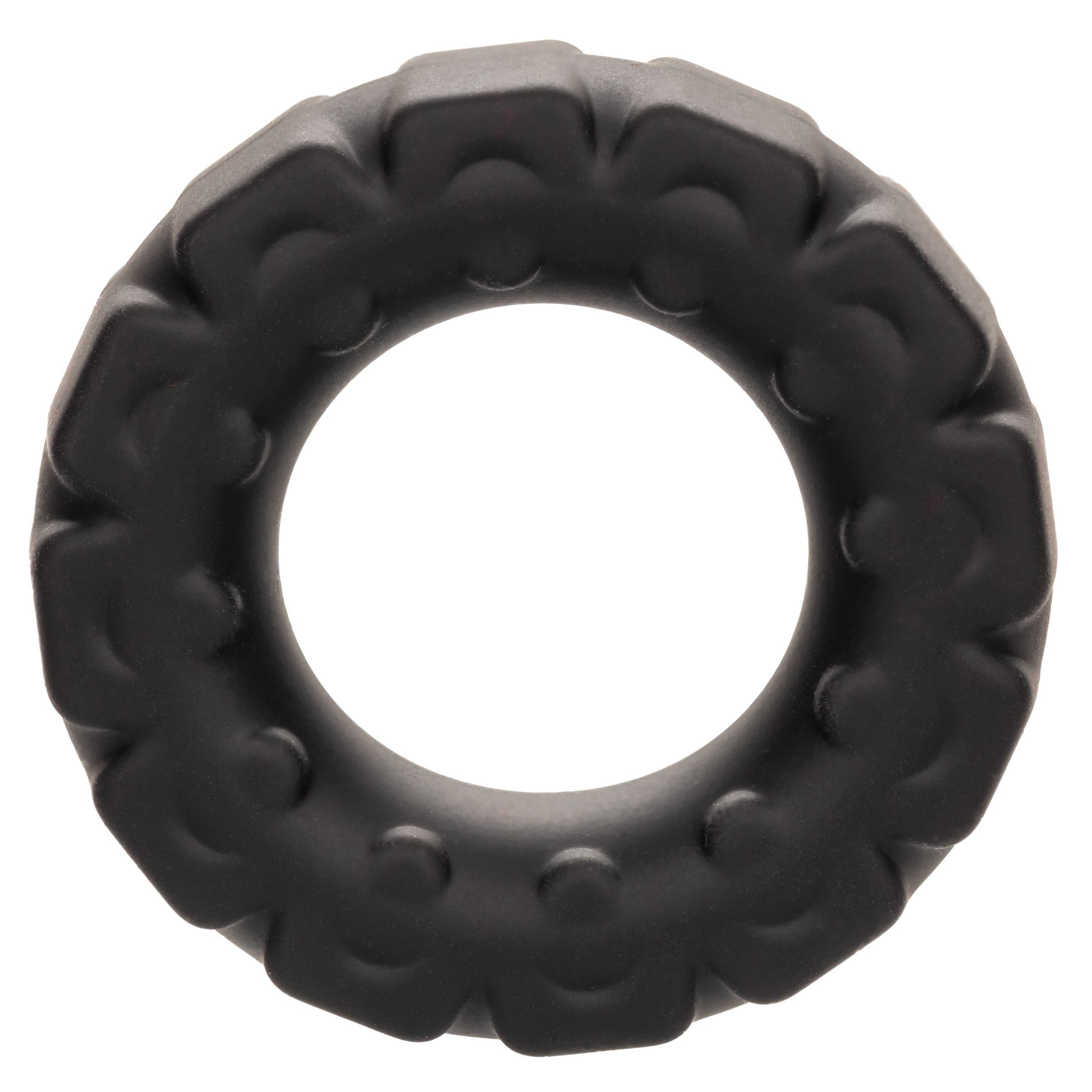 Alpha Liquid Silicone Prolong Tread Ring - Black Luxe Ember Essentials