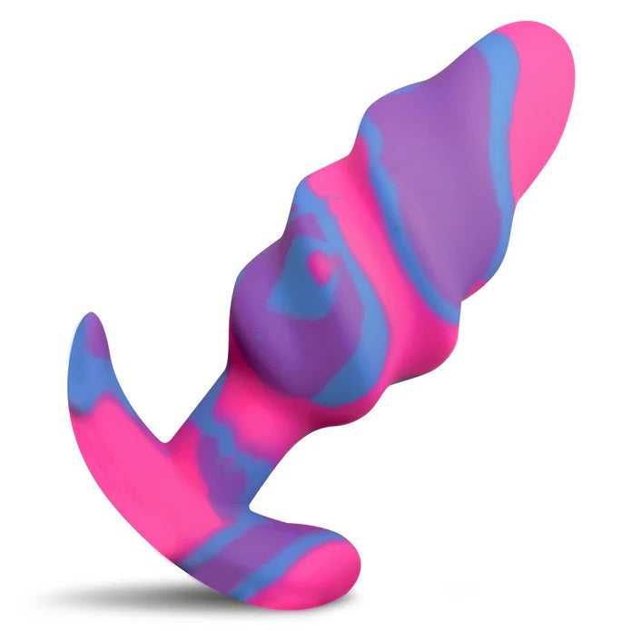 Unicorn Swirl Silicone Butt Plug - Medium Luxe Ember Essentials