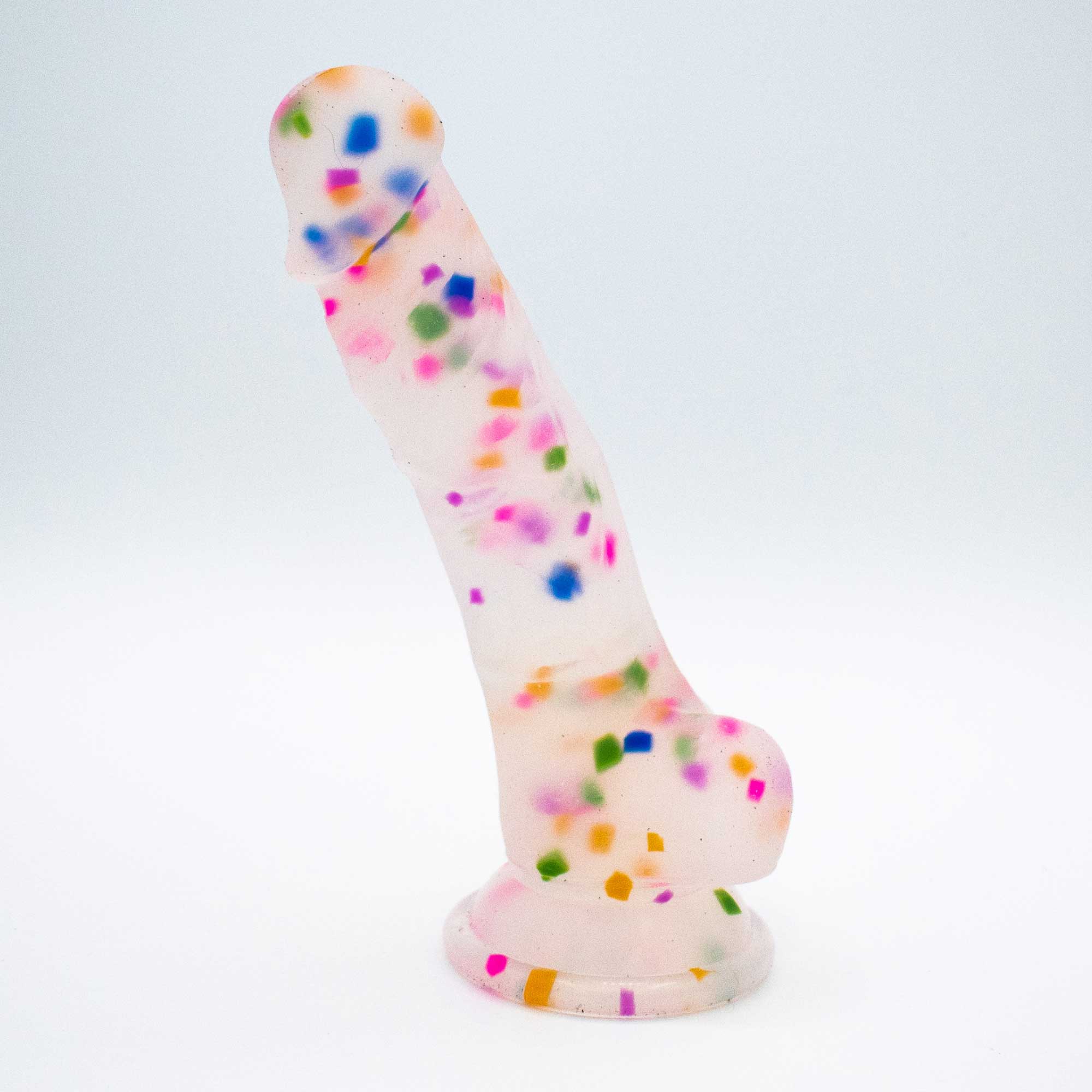 Cock-a-Palooza Confetti Silicone Suction Dildo Luxe Ember Essentials