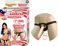 "All American Whoppers 7-Inch Dong With Universal Harness Flesh NW2325-1"