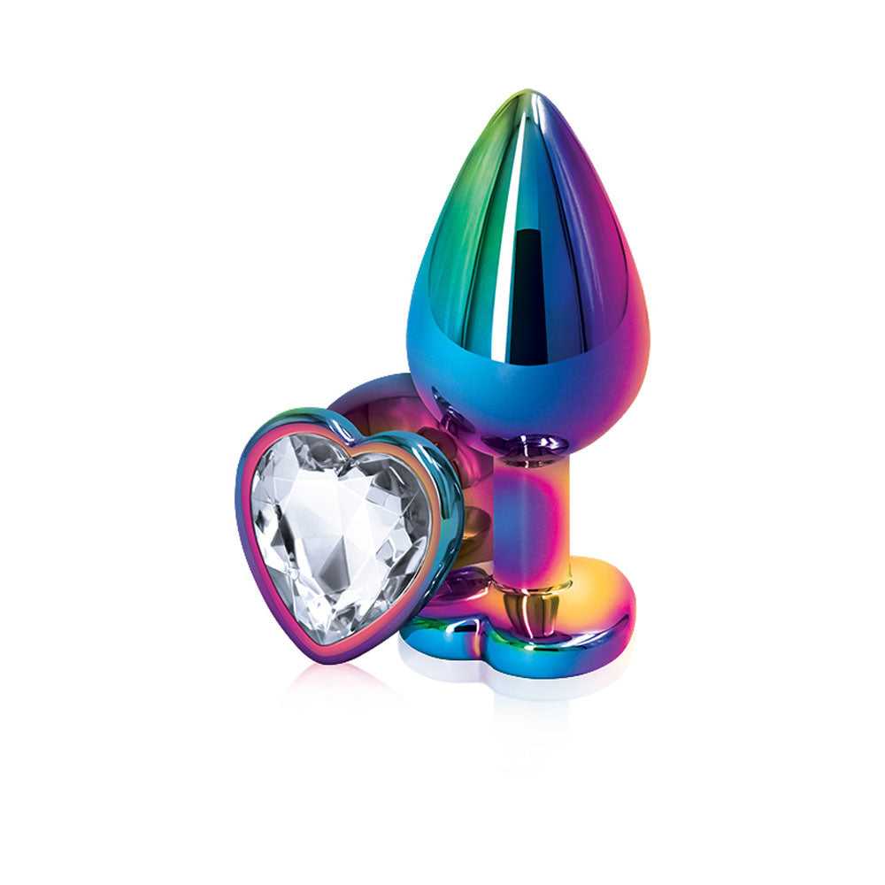 Rear Assets - Multicolor Heart - Medium - Clear Luxe Ember Essentials