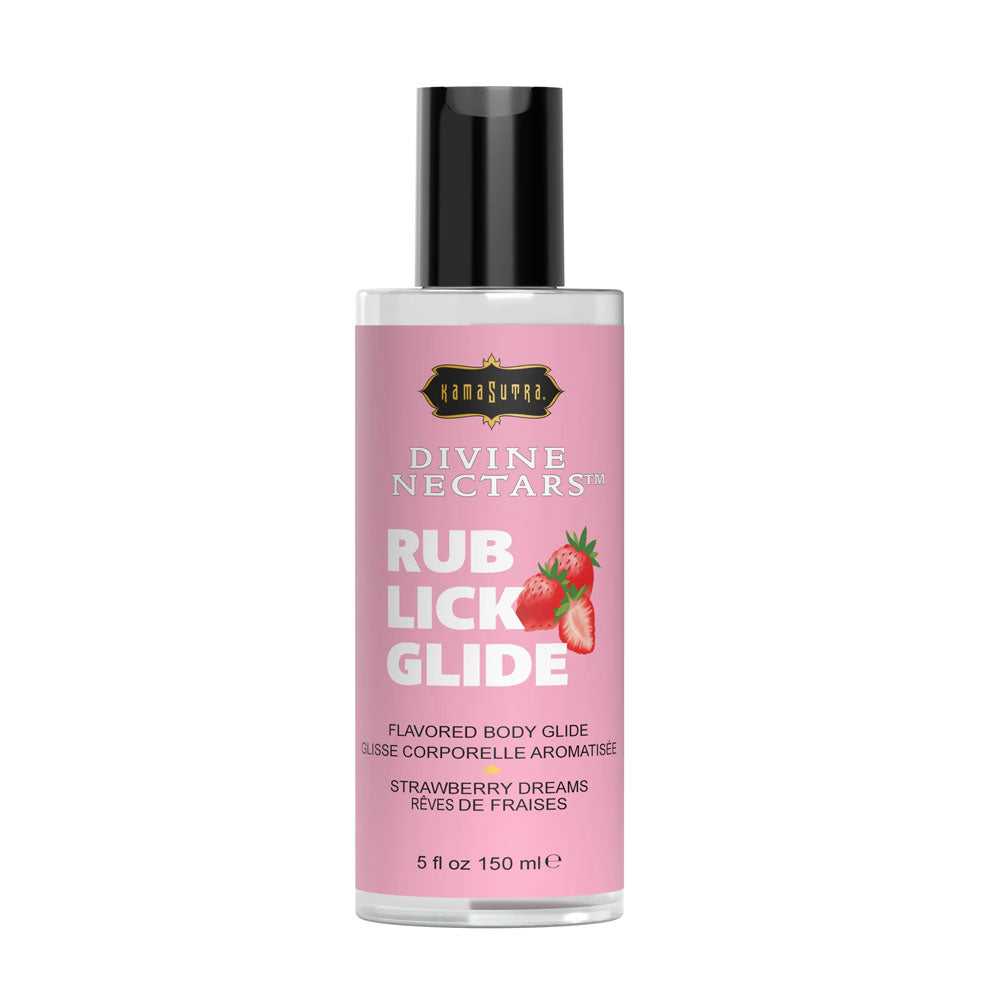 Divine Nectars Flavored Body Glide - Strawberry Dreams - 5 Fl Oz. 150ml Luxe Ember Essentials