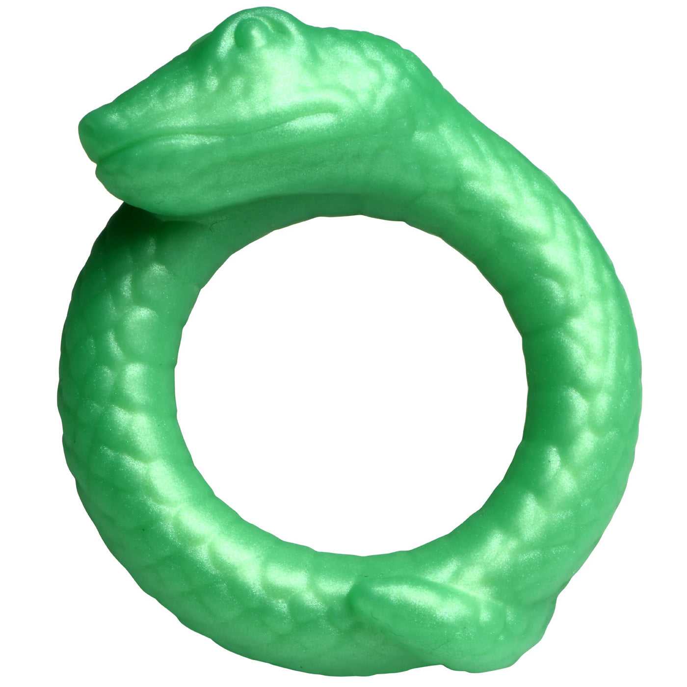 Serpentine Silicone Cock Ring - Green Luxe Ember Essentials