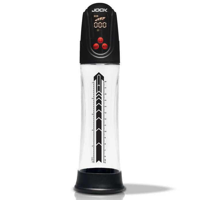 Power Up Digital Automatic Waterproof Penis Pump - Clear Luxe Ember Essentials