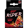Hot Rider - 3 Pack - Lubricated Latex Condoms Luxe Ember Essentials