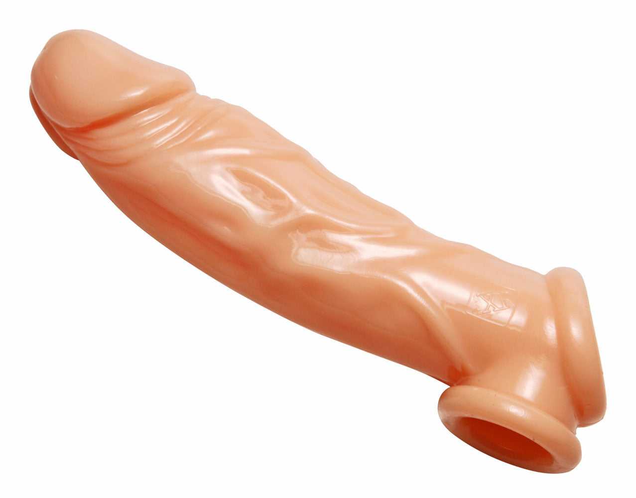Realistic Flesh Penis Enhancer and Ball Stretcher Luxe Ember Essentials