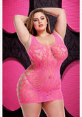 Leopard Lace Mini Dress - Queen - Pink Luxe Ember Essentials