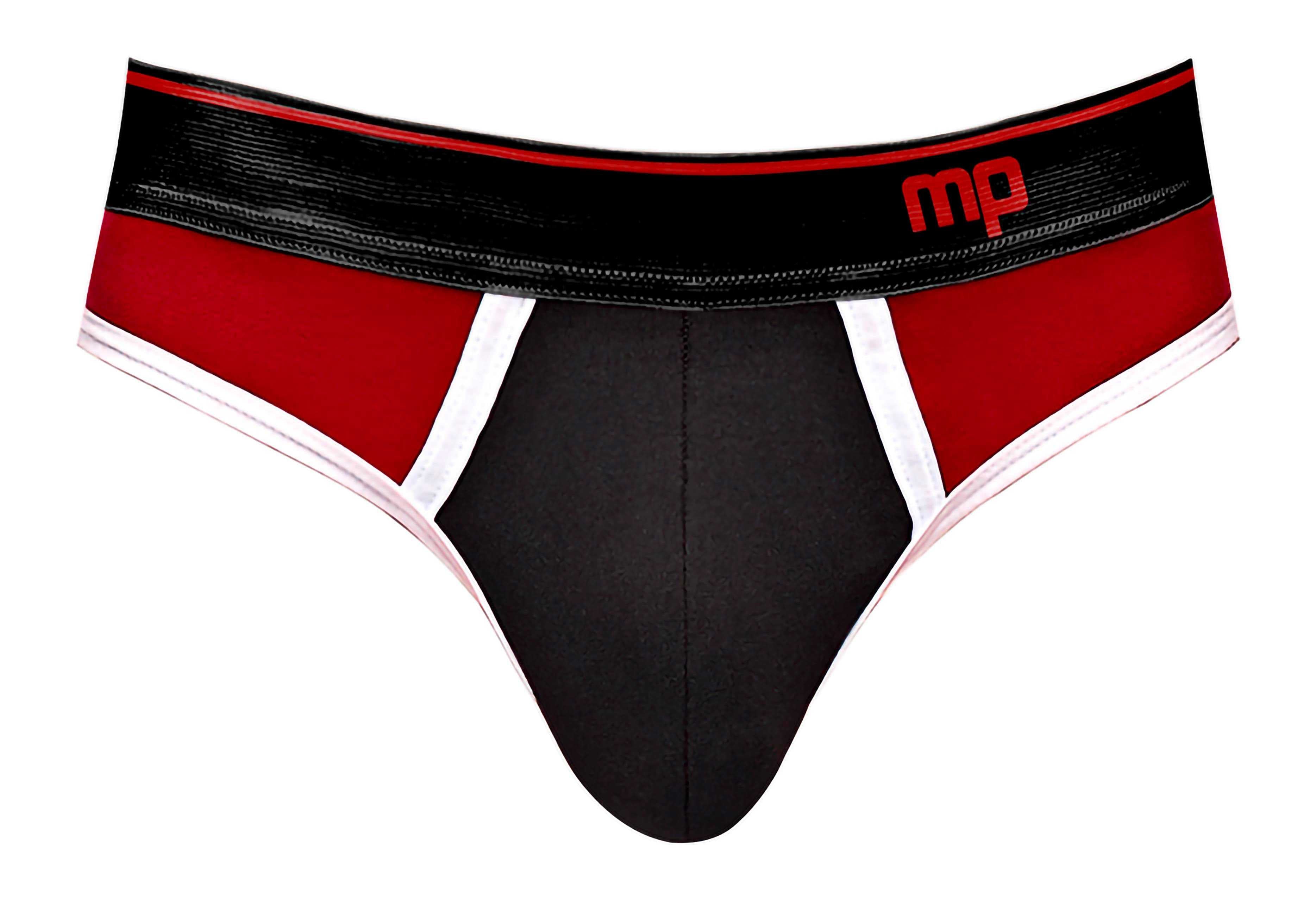 Retro Sport Panel Thong - L/ XL - Red/ Black Luxe Ember Essentials