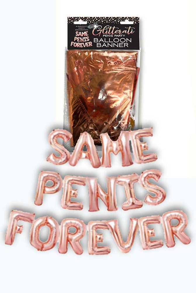 Glitterati Same Penis Balloon Banner - Pink Luxe Ember Essentials