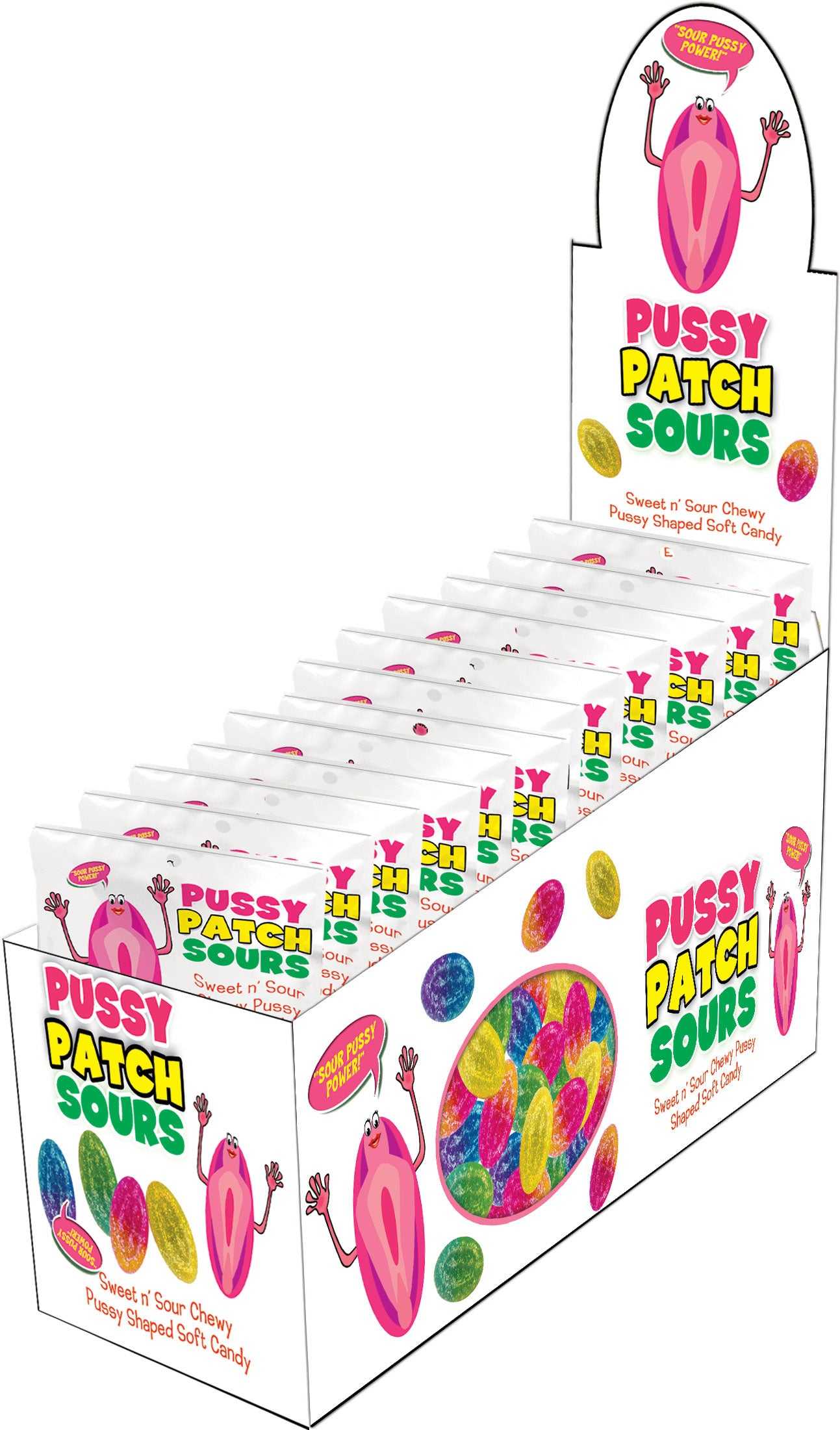 Pussy Patch Sours - 12 Piece Display Luxe Ember Essentials