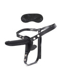 Silicone Strap on Harness Dildo With Internal Penetration - Black Luxe Ember Essentials