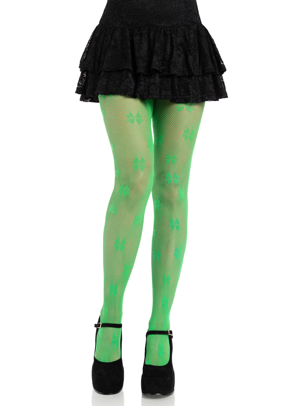 "Clover Net Tights - Os - Green LA-9920GROS"