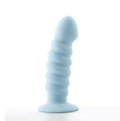 Paris Silicone Ribbed Dong - Blue Luxe Ember Essentials