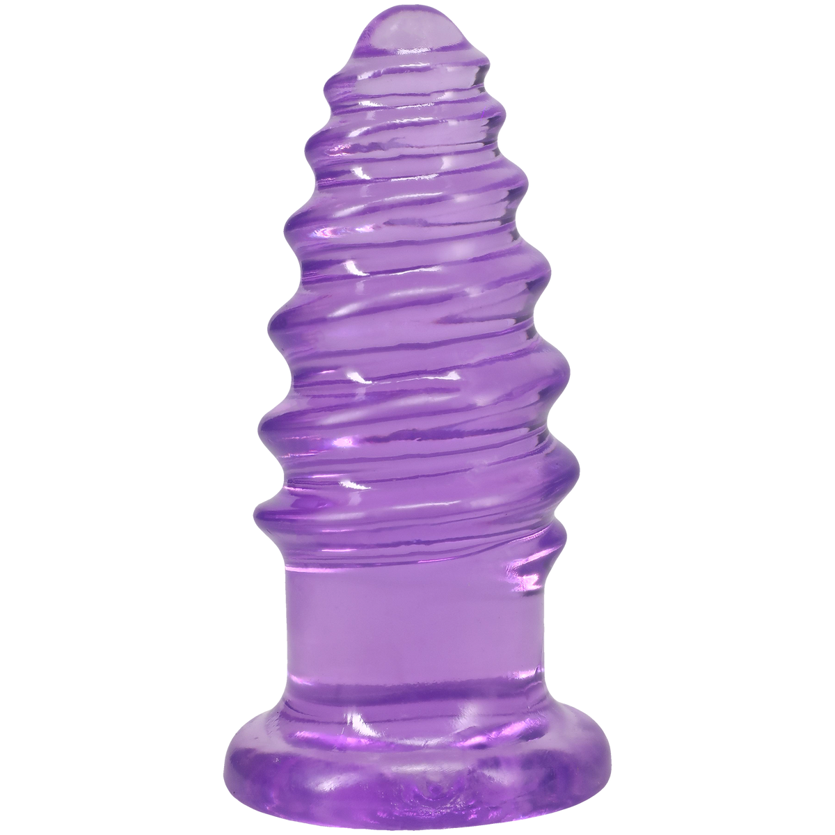 "Crystal Jellies - Anal Twist - 6 Inch Purple DJ0289-13-CD"