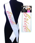 Glitterati Bride Sash - White Luxe Ember Essentials