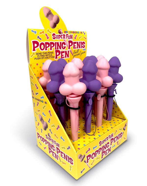 "Super Fun Popping Penis Pen - Display of 12ct LG-CP1238"
