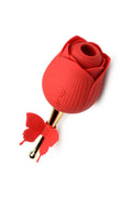 Bloomgasm Flutter Rose Sucking Rose with Butterfly Teaser - Red Luxe Ember Essentials
