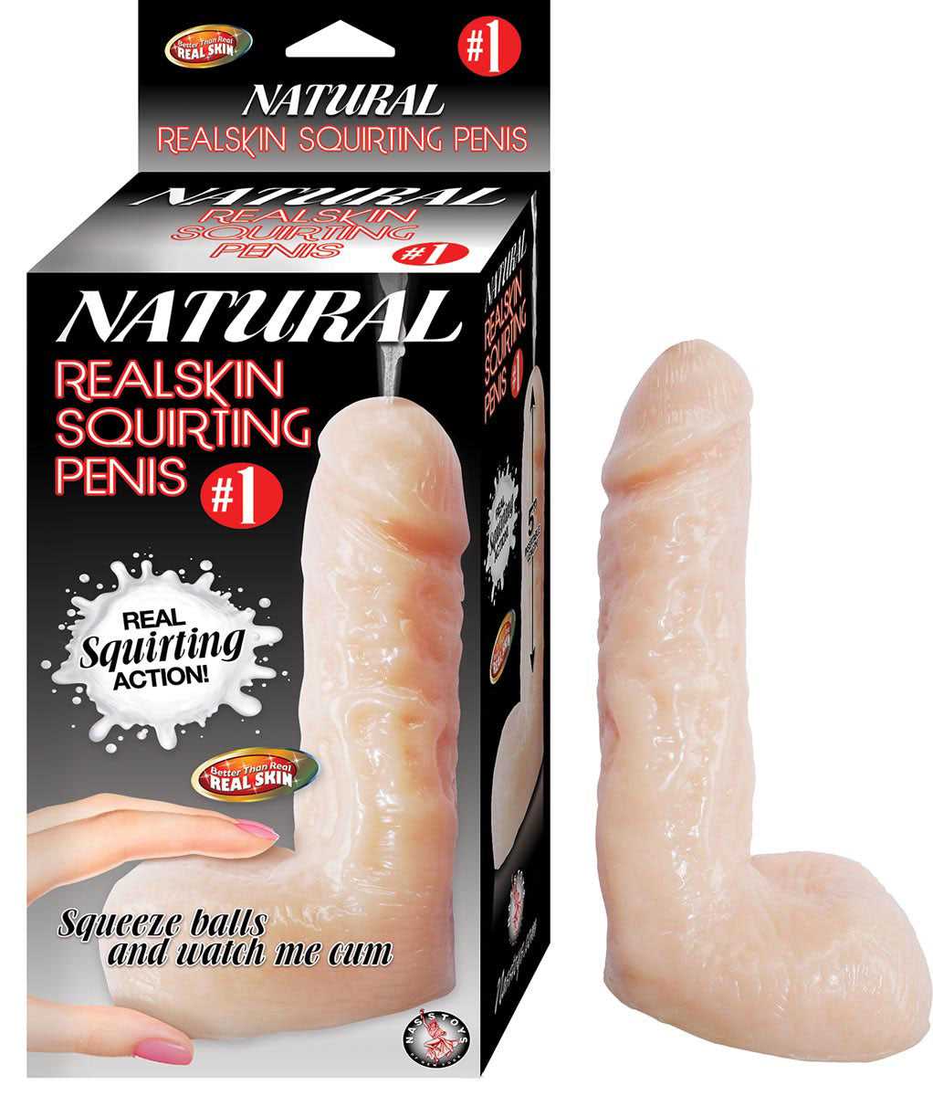 Natural Realskin Squirting Penis #1 - Flesh Luxe Ember Essentials