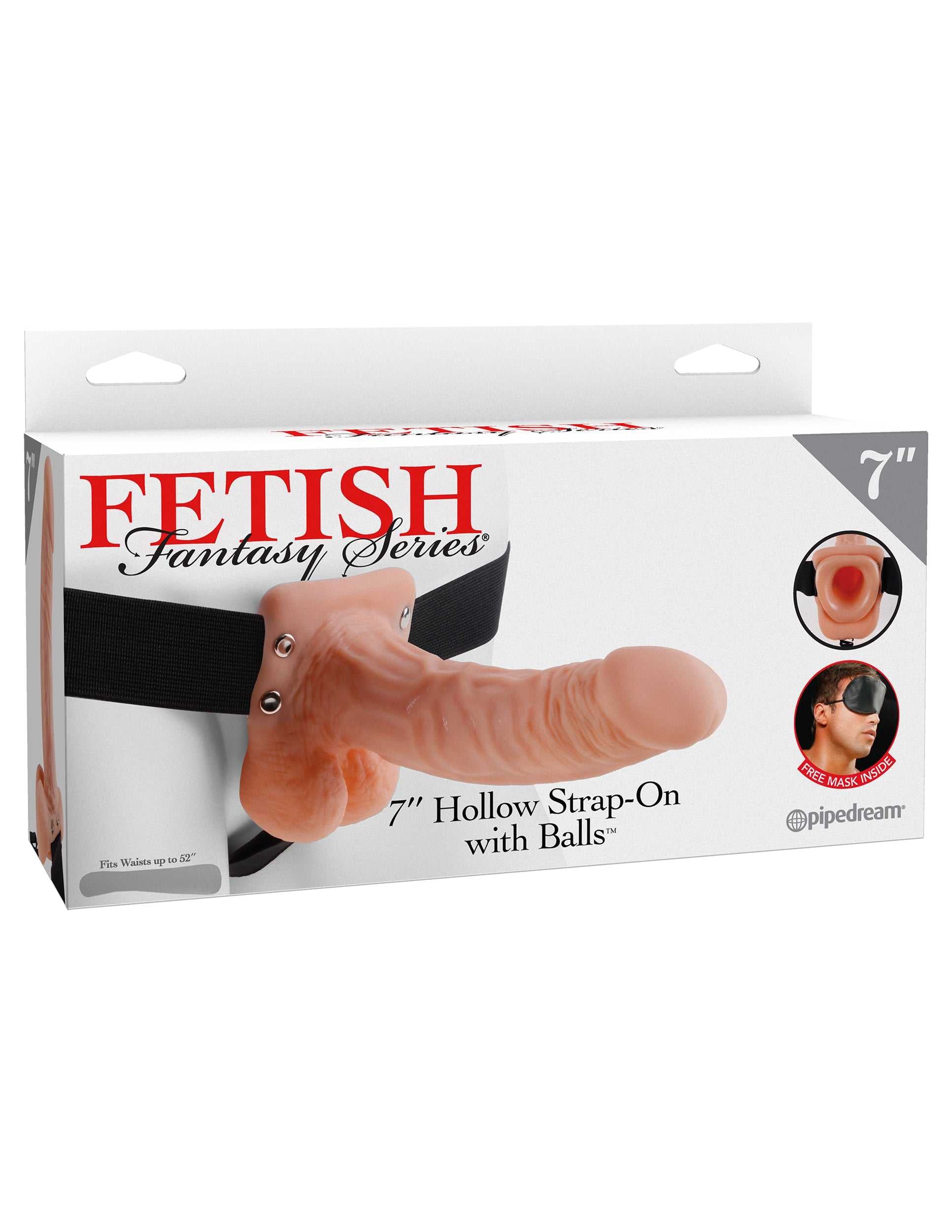 Fetish Fantasy Series 7 Inch Hollow Strap-on With Balls - Flesh Luxe Ember Essentials
