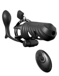 Fantasy C-Ringz Remote-Controlled Vibrating Cock Blocker With Ass-Gasm Plug - Black Luxe Ember Essentials