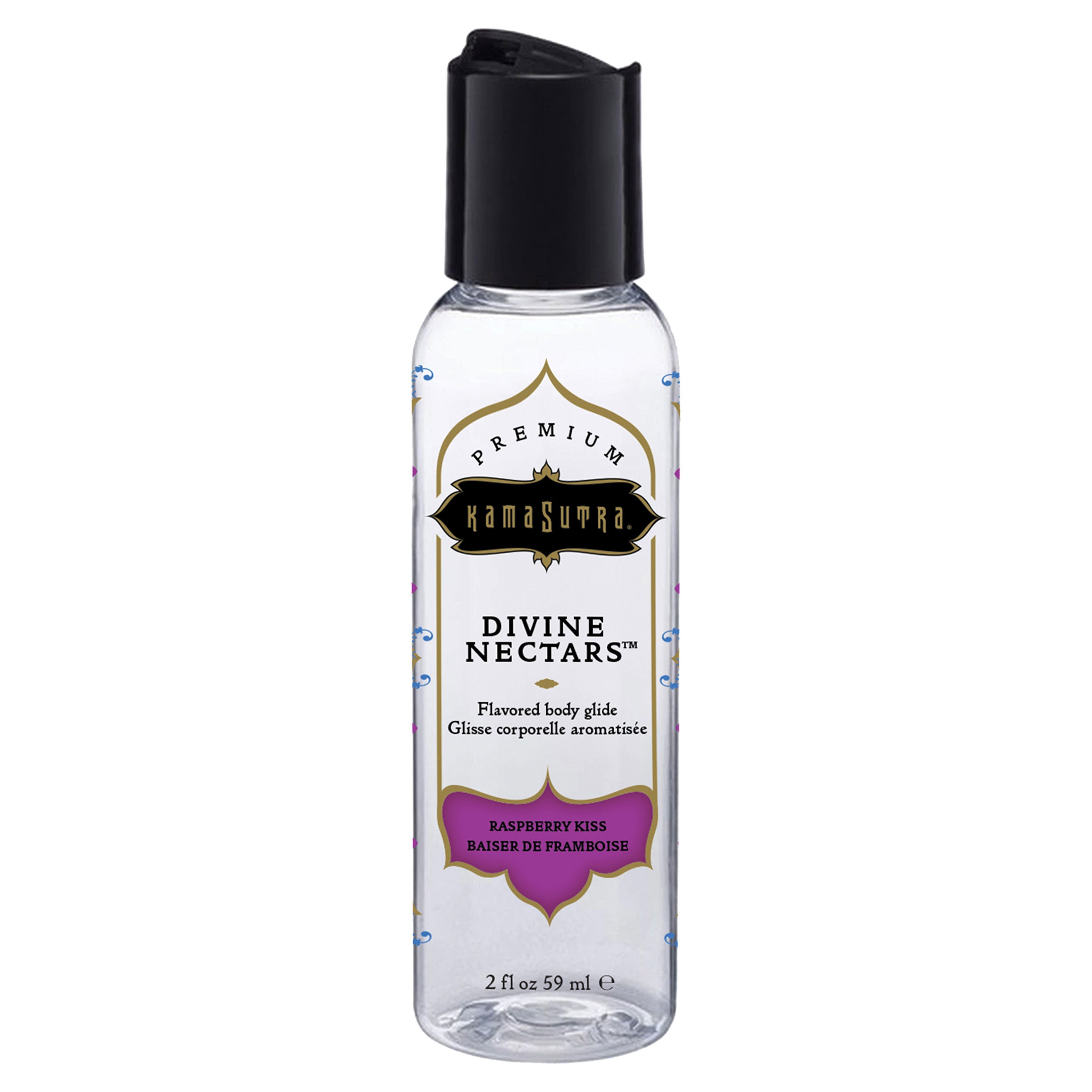 Divine Nectars Flavored Body Glide - Raspberry Kiss - 2 Fl. Oz./ 59ml Luxe Ember Essentials