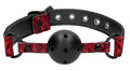 Breathable Luxury Ball Gag - Burgundy Luxe Ember Essentials