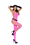 Bodystocking With Cut Outs - One Size - Neon Pink Luxe Ember Essentials
