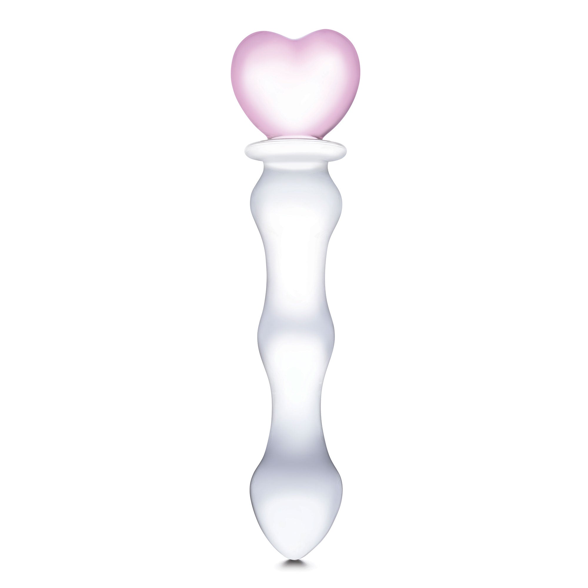 8 Inch Sweetheart Glass Dildo - Pink/clear Luxe Ember Essentials