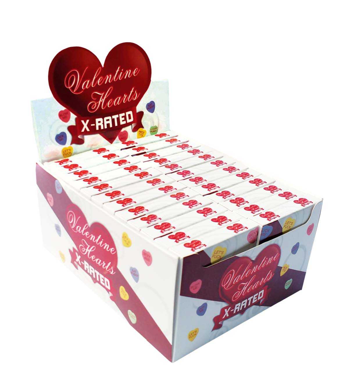 Valentine Hearts X-Rated Candy - 24 Count Display Luxe Ember Essentials