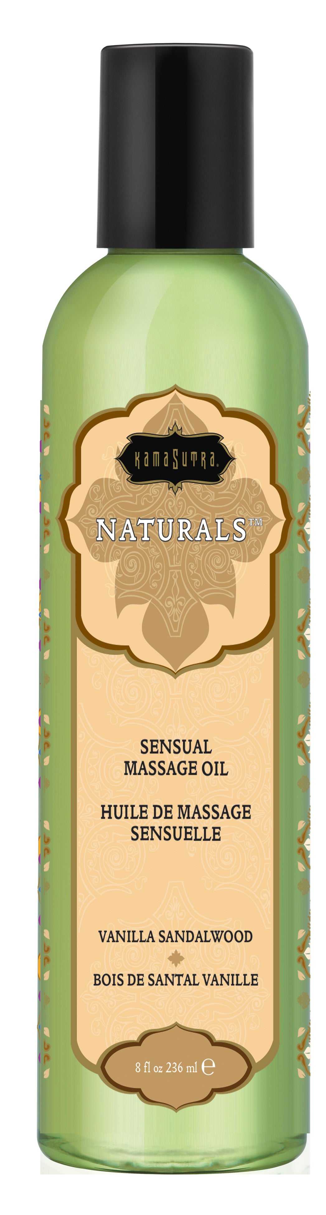 Naturals Massage Oil - Vanilla Sandalwood 8 Fl. Oz. Luxe Ember Essentials