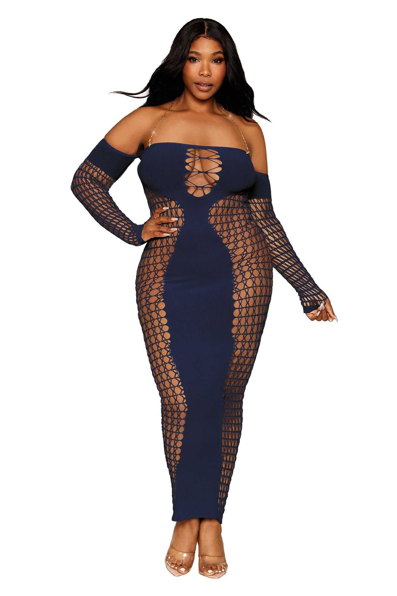 Bodystocking Gown - Queen Size - Denim Luxe Ember Essentials