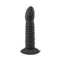 Commander Ribbed Dong With Harness - Black Luxe Ember Essentials
