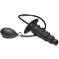 Ass Puffer Nubbed Inflatable Silicone Anal Plug - Black Luxe Ember Essentials