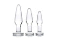 Dosha 3 Piece Glass Anal Plug Kit Luxe Ember Essentials