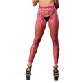 All Over Mesh Crotchless Leggings - One Size - Pink Luxe Ember Essentials